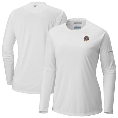  New York Knicks Columbia Women's Tidal Long Sleeve T-Shirt - White